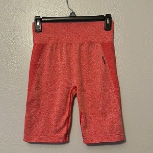 Red Marl Biker Shorts